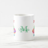 ドーナッ与えトの引用文やる気を起こさせるドーナツ恋人 コーヒーマグカップ (中央)