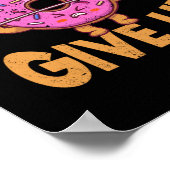 ドーナッ与えトアップおもしろいトレーニングフィットネスジム ポスター (角)