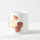 ドーナッ与えトチョコとホワイトチョコレートドーナツ コーヒーマグカップ (正面左)