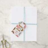 ドーナッ感謝していトアホールバンチメッセージカード ギフトタグ (より糸付き)