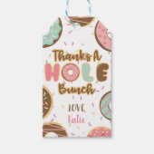 ドーナッ感謝していトアホールバンチメッセージカード ギフトタグ (正面)