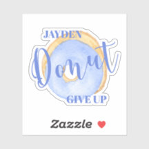 ドーナツあきらめ – かわいいブルードーナツパーソナライズされたビニール