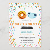 ドーナツおむつパーティの招待状 招待状 (正面/裏面)