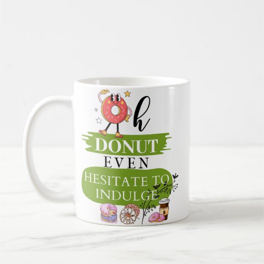 ドーナツおもしろいマスコット コーヒーマグカップ (左)