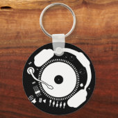 ドーナツおもしろい(_D) キーホルダー (正面)