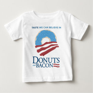 ドーナツおよびベーコン: 私達が信じてもいい好み ベビーTシャツ