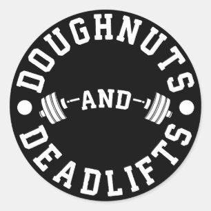 ドーナツおよびDeadlifts -キャブレター-おもしろいなトレーニング ラウンドシール