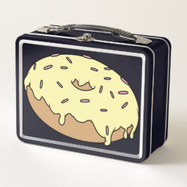 ドーナツお気に入りのをカスタマイズ可能 メタルランチボックス