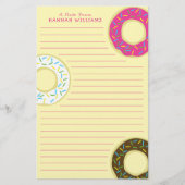 ドーナツかわいい子供のドーナツ 便箋 (正面)