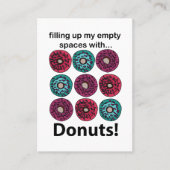 ドーナツが私の空の宇宙をドーナツで満たす 名刺 (正面)