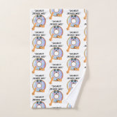 ドーナツが私を判断する バスタオルセット (ハンドタオル)