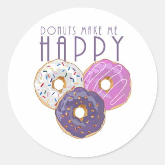 ドーナツが私を幸せにする ラウンドシール