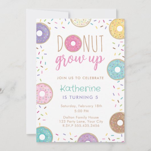 ドーナツが育つ 招待状 (正面)