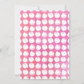 ドーナツこの恋しく思1歳の誕生日招待状 招待状 (裏面)