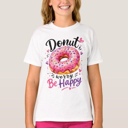 ドーナツでハッピー Tシャツ (正面)