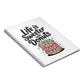 ドーナツで人生はもっと甘くなる ノートブック (右側)