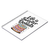 ドーナツで人生はもっと甘くなる ノートブック (左側)