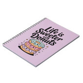 ドーナツで人生はもっと甘くなる ノートブック (左側)