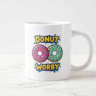 ドーナツで心配ご無用 巨大マグカップ ジャンボコーヒーマグカップ