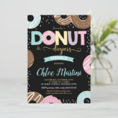 ドーナツとおむつのベビーにベビーシャワー 招待状 (スタンド正面)