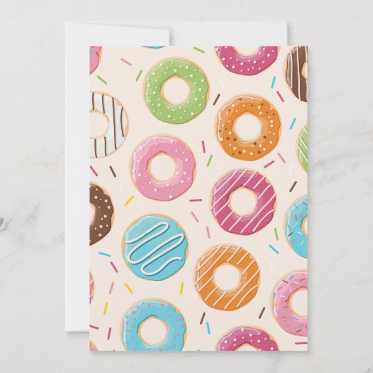 ドーナツとおむつまきパーティーの招待状 招待状 (裏面)
