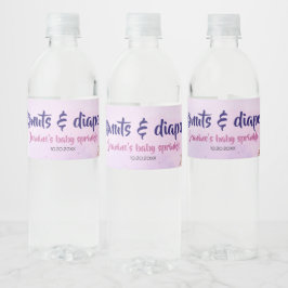 ドーナツとおむつベビー散水シャワー ペットボトルラベル
