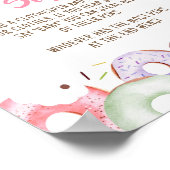 ドーナツとおむつ振りかけるベビー ポスター (角)