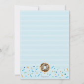 ドーナツとおむつ男の赤ちゃん散水またはシャワー 招待状 (裏面)