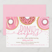 ドーナツとおむつ スプリンクル コエド シャワー ベイビー シャワー 招待状 (正面/裏面)