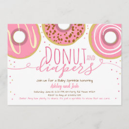 ドーナツとおむつ スプリンクル コエド シャワー ベイビー シャワー 招待状