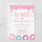 ドーナツとおむつ ベビースプリンクル招待状 招待状 (正面)