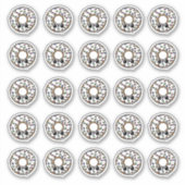 ドーナツとつや消しと振りかける シール (正面)