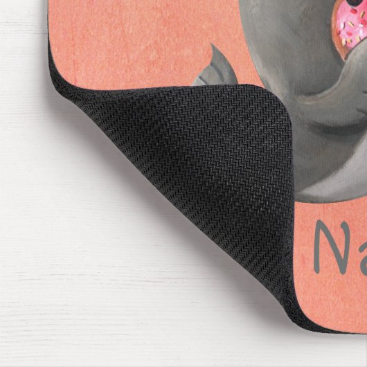 ドーナツとの内気なNarwhal マウスパッド (コーナー)