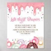 ドーナツとオムツが深夜おむつを振る ポスター (正面)