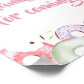 ドーナツとオムツを振りかける人に感謝来! ポスター (角)