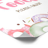 ドーナツとオムツを振りかける食品 ポスター (角)