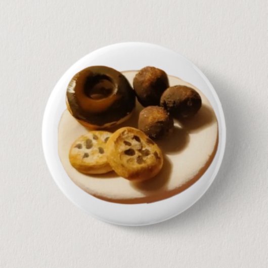 ドーナツとクッキー 缶バッジ (正面)