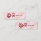 ドーナツとコーヒーと本が同じ生活ブックマーク スキニー名刺 (正面/裏面)