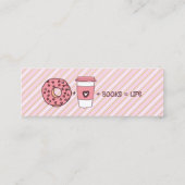 ドーナツとコーヒーと本が同じ生活ブックマーク スキニー名刺 (裏面)