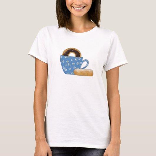 ドーナツとコーヒーのTシャツ Tシャツ (正面)
