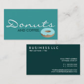 ドーナツとコーヒー。(色のカスタマイズが可能) 名刺 (正面/裏面)