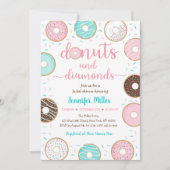 ドーナツとダイヤモンドのブライダルシャワー 招待状 (正面)