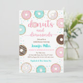 ドーナツとダイヤモンドのブライダルシャワー 招待状 (スタンド正面)