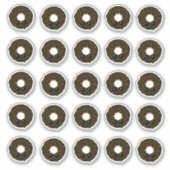 ドーナツとチョコレートつや消しと振りかける シール (正面)