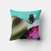 ドーナツとトイロボット02アメリカのMoJo枕 クッション (裏面)