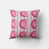 ドーナツとピンクのつや消しと散水 クッション (裏面)