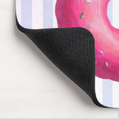 ドーナツとピンクのつや消しと散水 マウスパッド (コーナー)