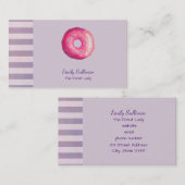 ドーナツとピンクのつや消しと散水 名刺 (正面/裏面)