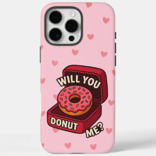ドーナツとプロポーズ Will You Donut Me? かわいいドーナツのプロポーズデザイン iPhone 16 Pro Maxケース