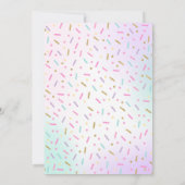 ドーナツとユニコーンの招待状 ドーナツ ストップ ビリービング 招待状 (裏面)